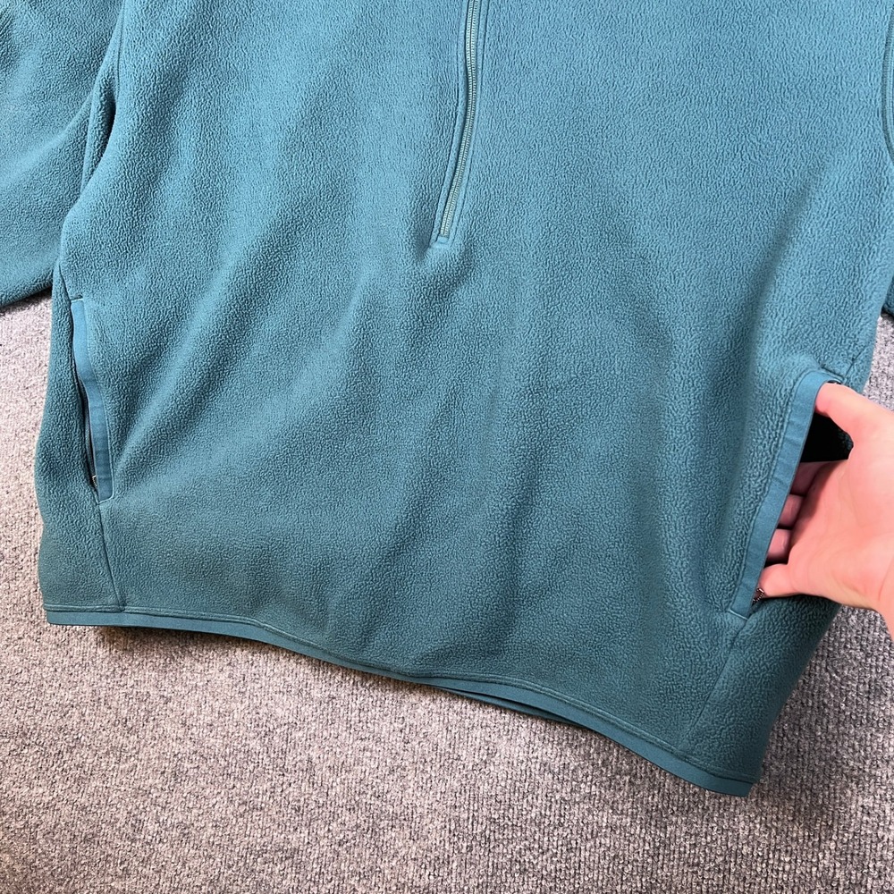 Lululemon Oversized Fleece Half Zip Pullover Mens XXL Teal Blue Jacket LM3DTCS - Picture 7 of 10